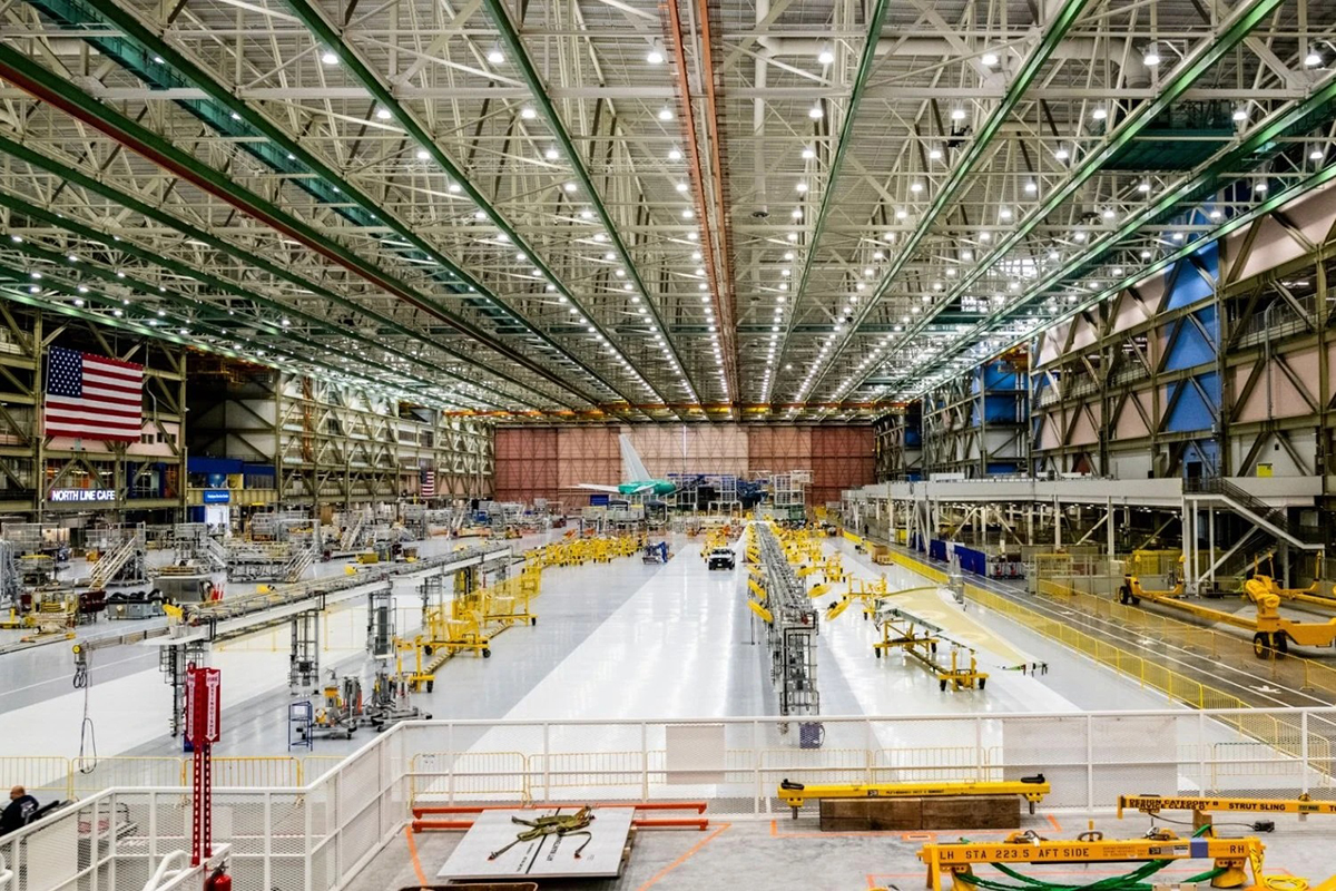 La North Line Assembly, nouvelle FAL du 737MAX, à Everett.